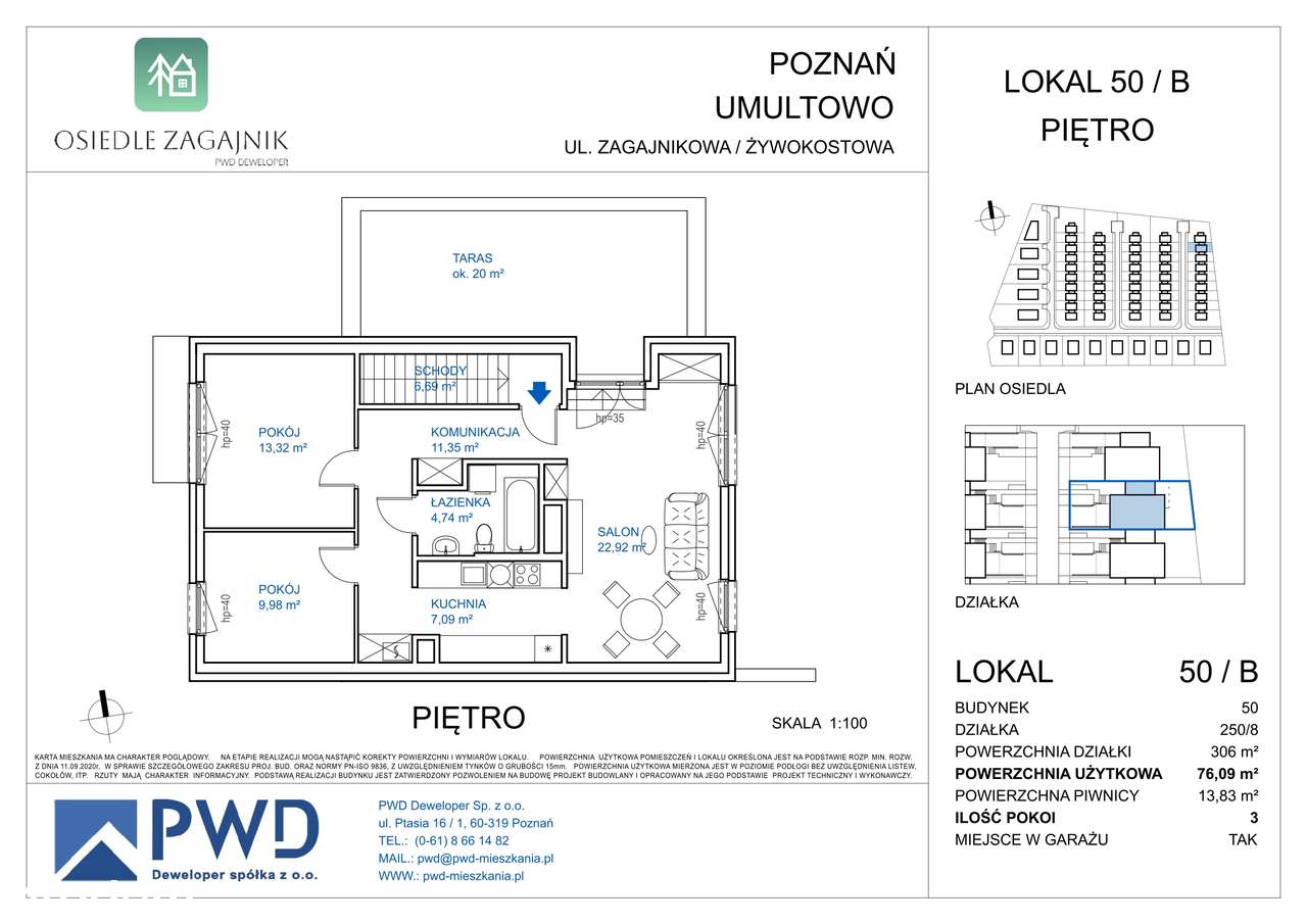 Osiedle Zagajnik | mieszkanie 3-pok. | 50 / B - Pełny obrazek: 2/9