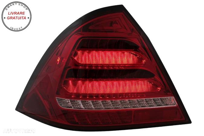 Stopuri LED Mercedes C-Class W203 (2000-2004) Sedan Rosu Clar cu Semnal Dinamic- livrare gratuita - 2