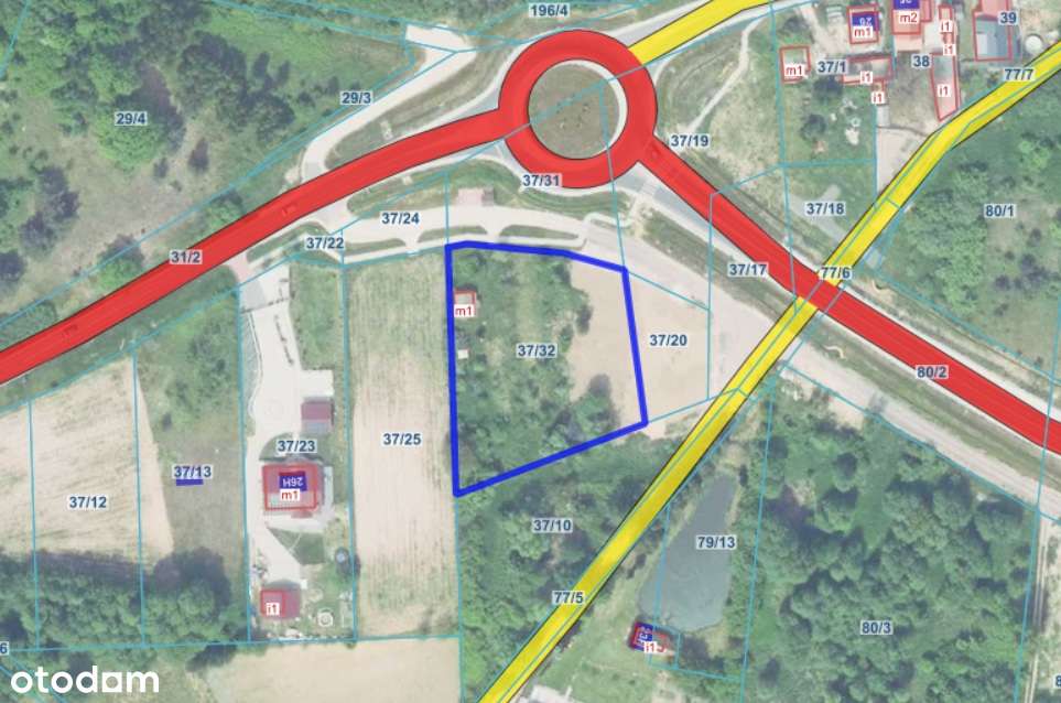 Działki usługowo-mieszkalne przy głównej drodze – Łaz, gm. Zabór-0