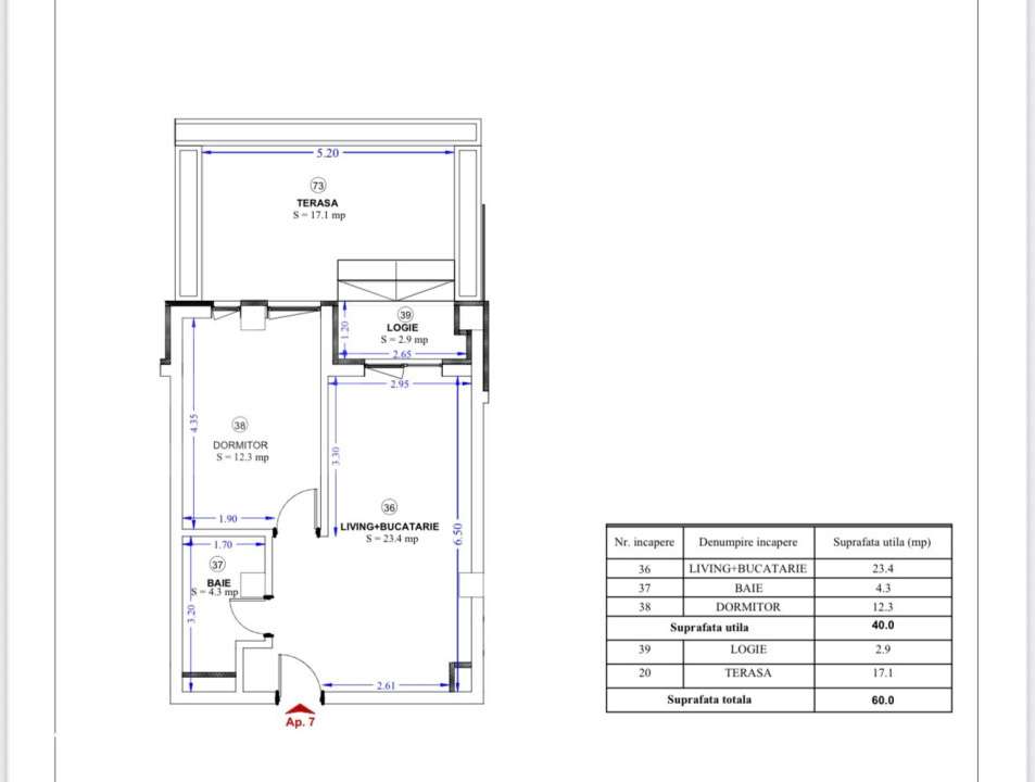 Apartament cu 2 camere, terasa de 17 mp – relaxare in zona Torontalu — fotografia 1