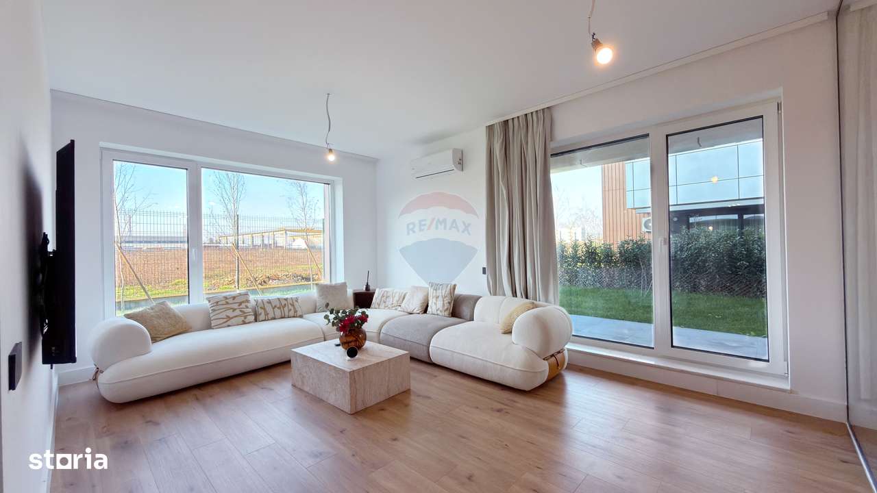 Apartament 3 camere cu Gradina | 207mp | Mobilat | Parcare | Piscina-0