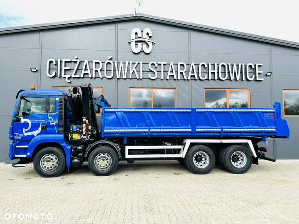 MAN TGS TGX 32.360 // E6 // 8x4 // wywrotka 3-str. Bordmatic + HDS HMF 1720 // świeżo sprowadzony // kiper kran crane żuraw - 28