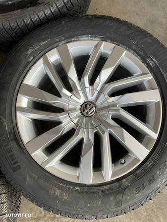 vând set jante originale Volkswagen Tuareg pe 19” cu anvelope de iarnă - 3