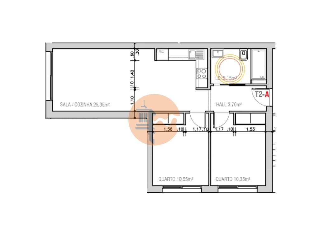 T2 em Projeto no Rés do Chão - Edifício Sudoeste - Grande imagem: 4/12