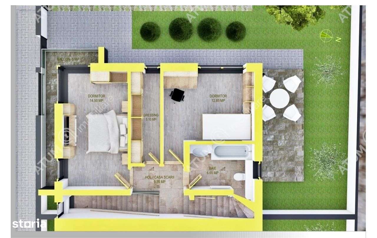 Casa moderna cu 4 camere 3 bai si teren de 214 mp zona Triajului - Imagine principală: 4/5