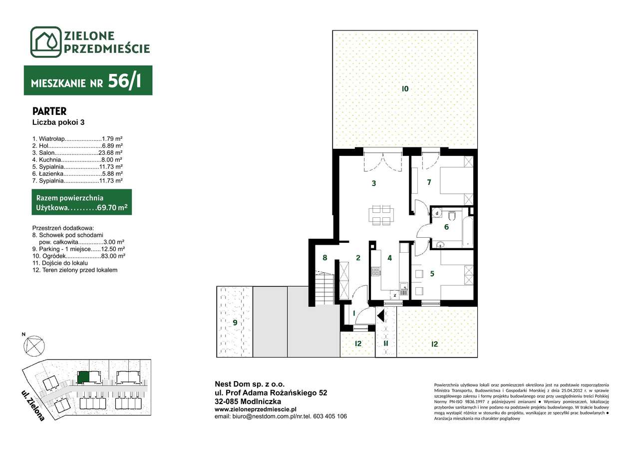 Zielone Przedmieście | mieszkanie 3-pok. | 56_1 - Pełny obrazek: 2/8