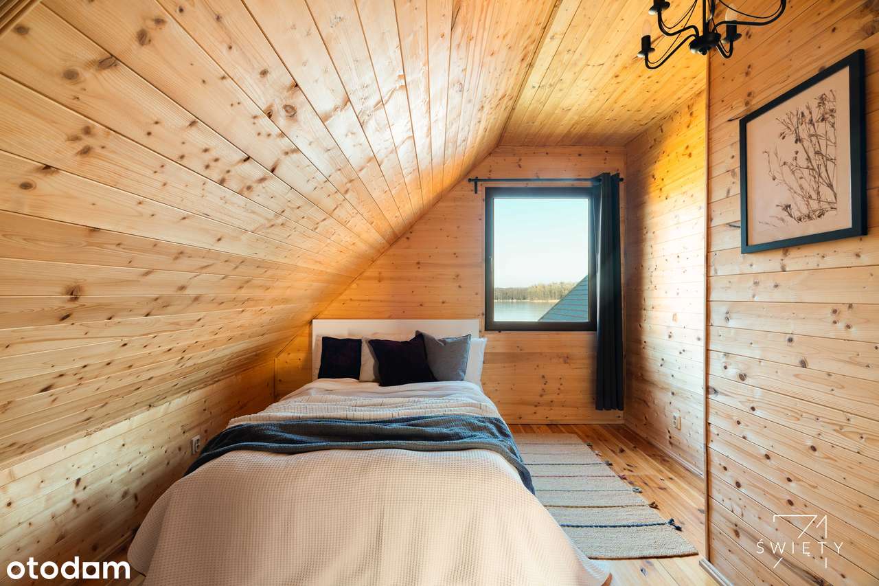 Dom nad jeziorem, pierwsza linia, marina, Wielka Pętla Wielkopolski-6