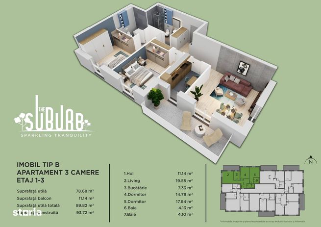 Apartament 3 camere The Suburb Buftea-8