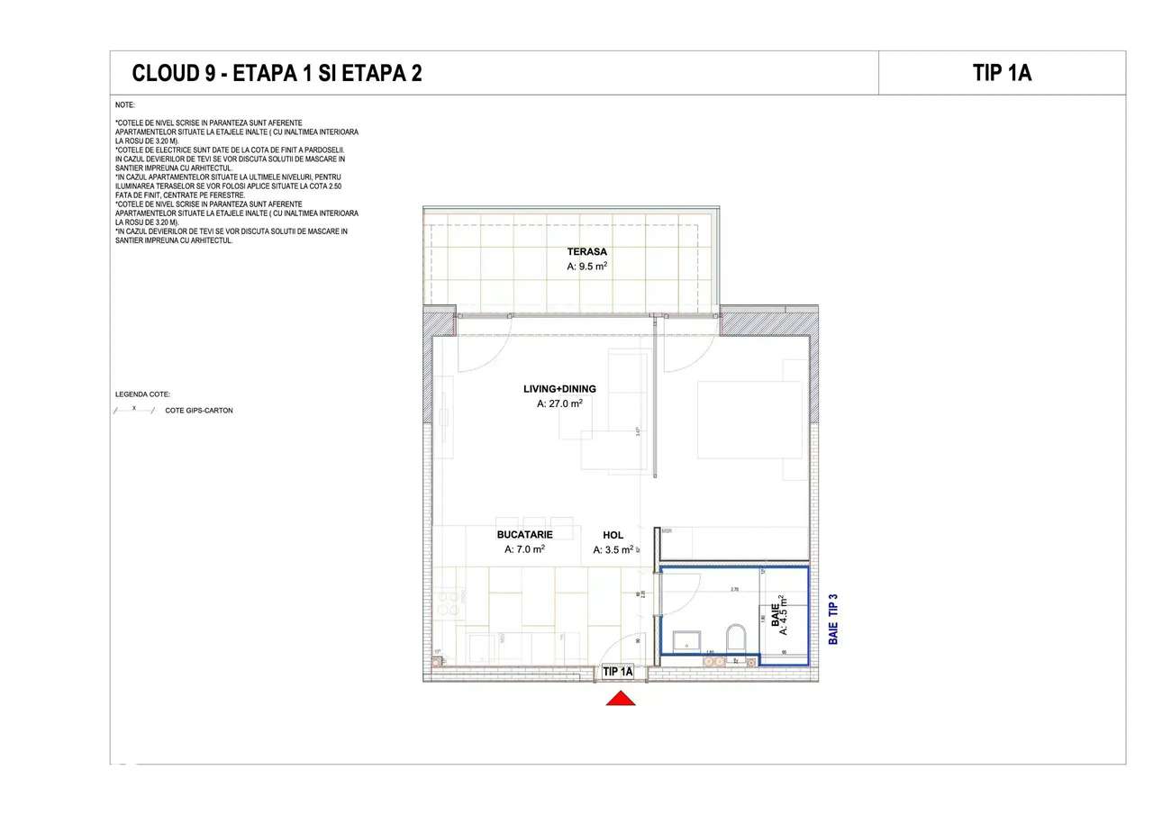 Apartament tip Studio Cloud 9 Evolution Direct Dezvoltator - Imagine principală: 5/25