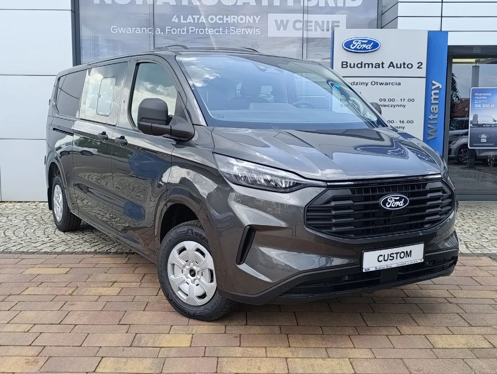 Ford Transit Custom Brygadowy 6 osobowy 150 KM Hak