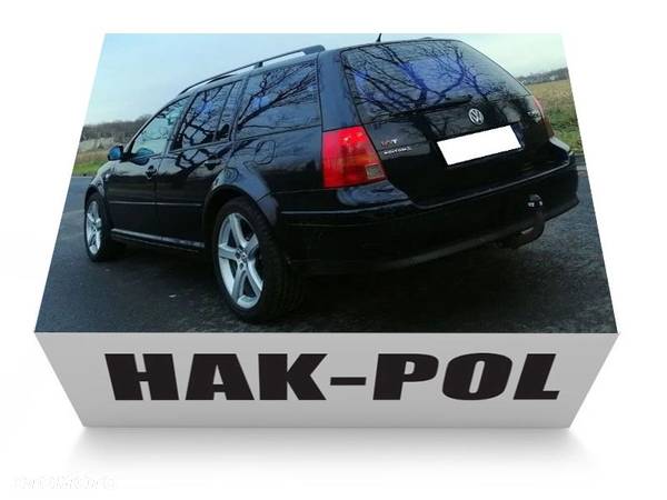 VW VOLKSWAGEN BORA KOMBI GOLF 4 IV 98-2007 HAK HOLOWNICZY + WIĄZKA + GNIAZDO 7PIN + ADAPTER 7/13P - 9