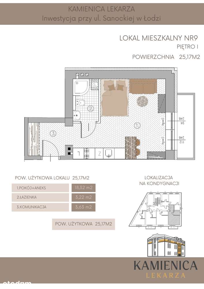 Kawalerka przy szpitalu im. Kopernika/ 25m2 /stan deweloperski/ balkon-7