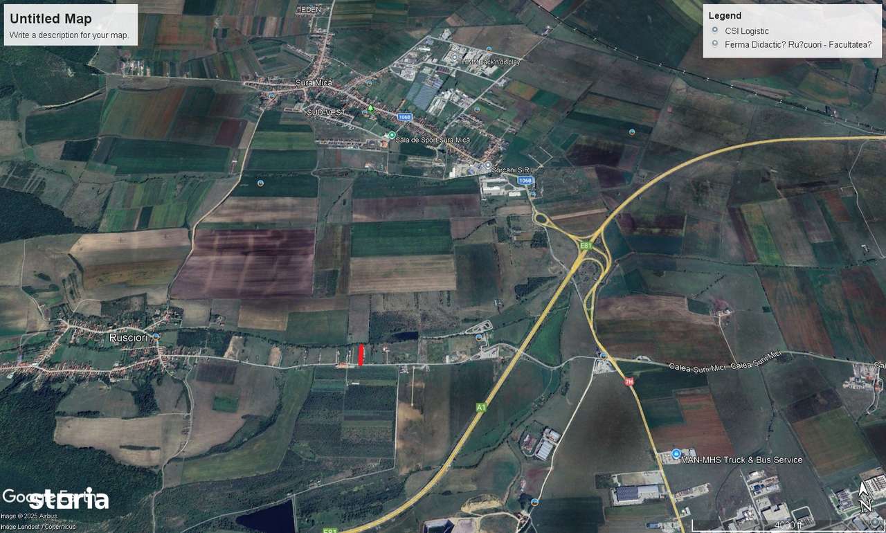 Vand teren intravilan de constructii situat la soseaua Rusciori -Sibiu-2