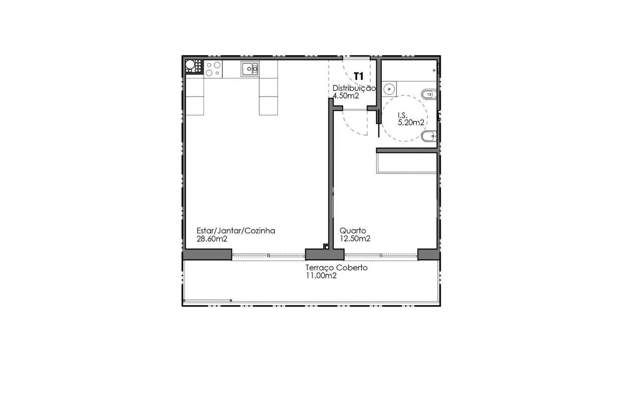 Apartamento T1 Venda em Quelfes,Olhão - Grande imagem: 5/5