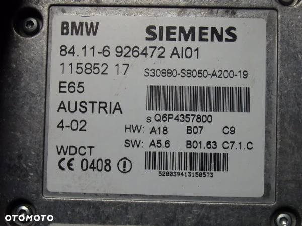 BMW 7 E65 E66 MODUŁ STEROWNIK TELEFONU 6926472 RAF-AUTO CZĘŚCI BMW - 4