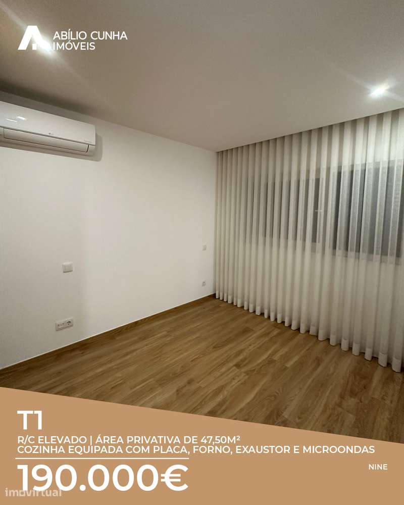 Apartamento T1 | R/C Elevado | 47,50 m² | Nine | 190.000 €-12