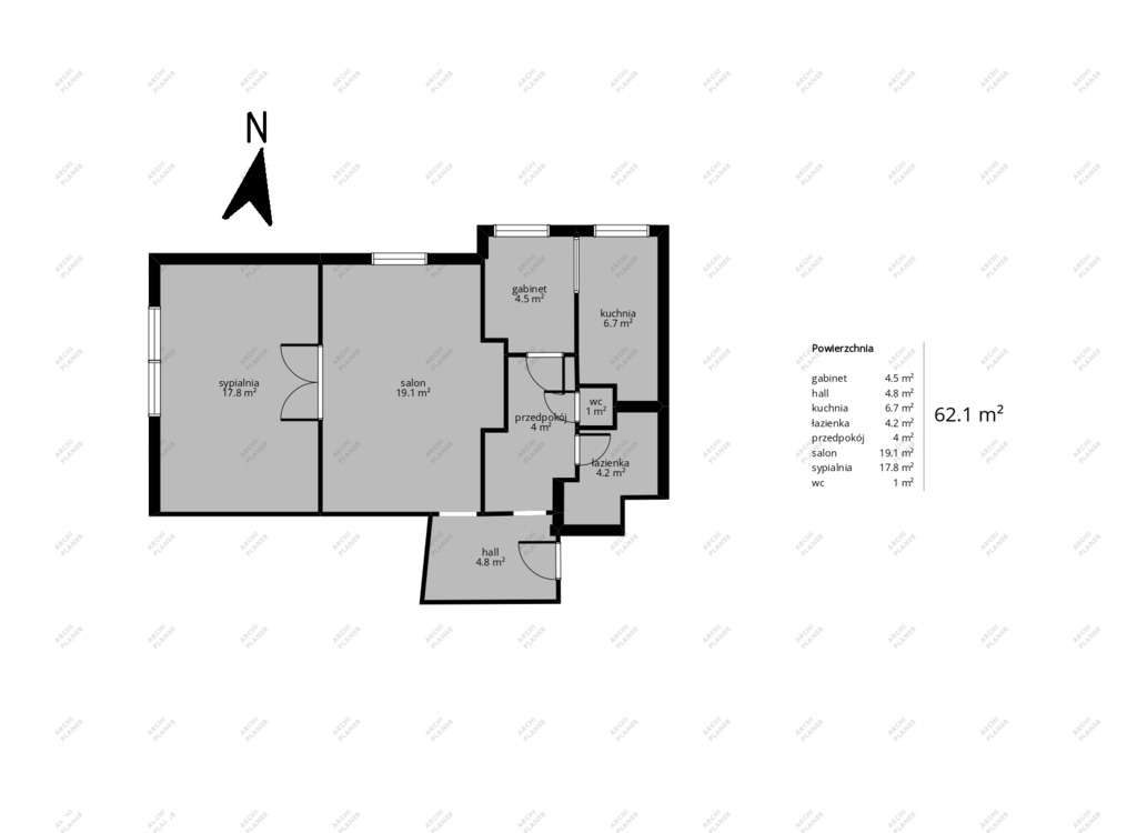 62 m2 | 3 pokoje | metro | kamienica | Puławska-14