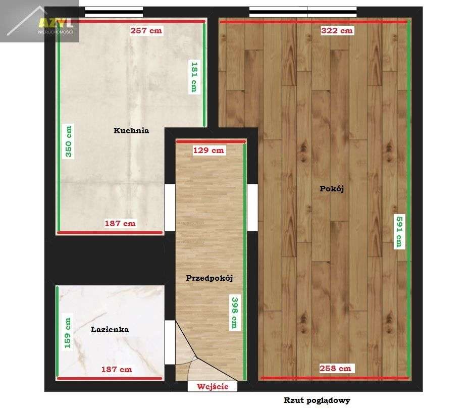 Będzin Warpie ul. Pileckiego 1pok. 32,48m2-11
