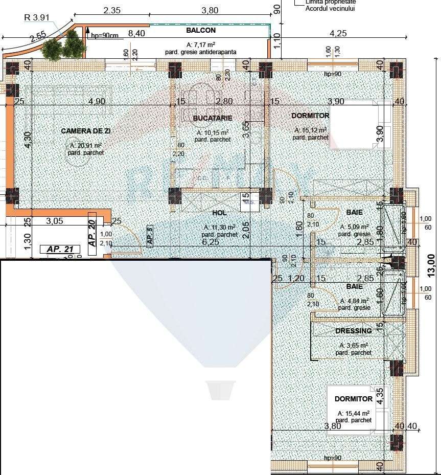 Apartament 3 cam. decomandat, etaj 4/5 - Imagine principală: 5/5