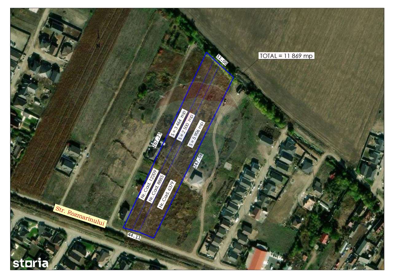 De vânzare Teren 11,870mp în Sântandrei - Posibilitate parcelare - Imagine principală: 1/3