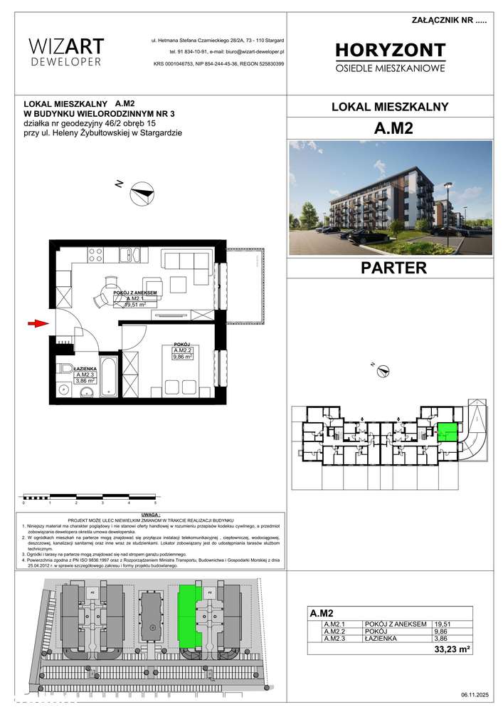 Osiedle Horyzont | etap 3 | mieszkanie A2 - Pełny obrazek: 2/7