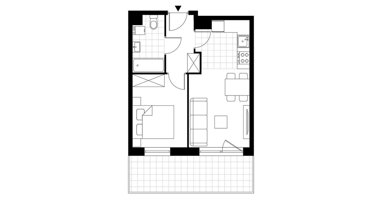 2-pokojowe mieszkanie 33m2 + balkon Bez Prowizji - Pełny obrazek: 4/9