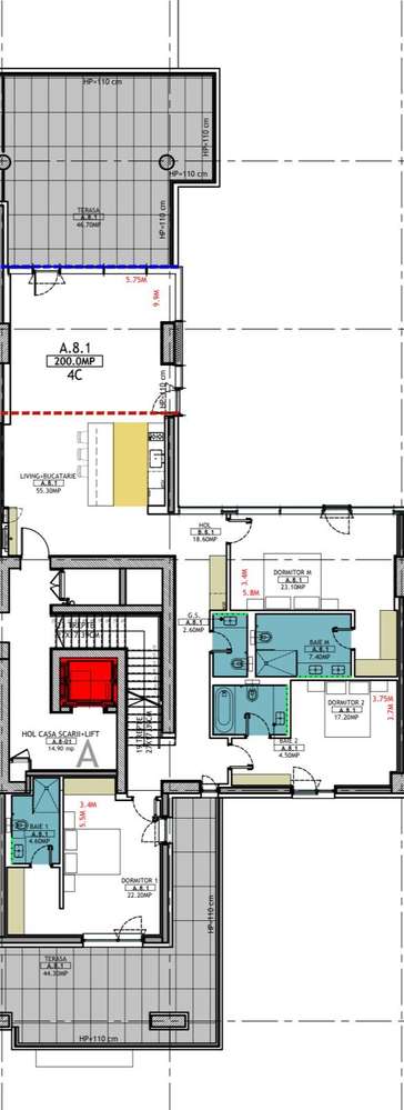 Penthouse cu Jacuzzi și Vedere Panoramică în One Mamaia-8