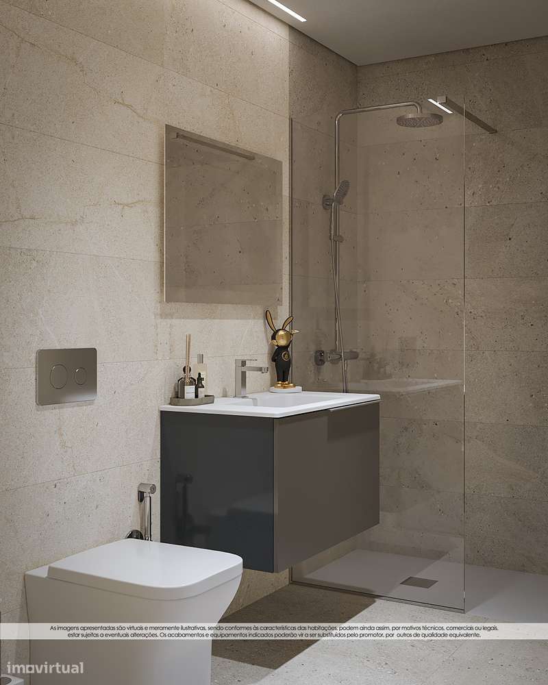 Apartamento T2 Arcozelo ao Intermaché com terraço Nascente Sul-6