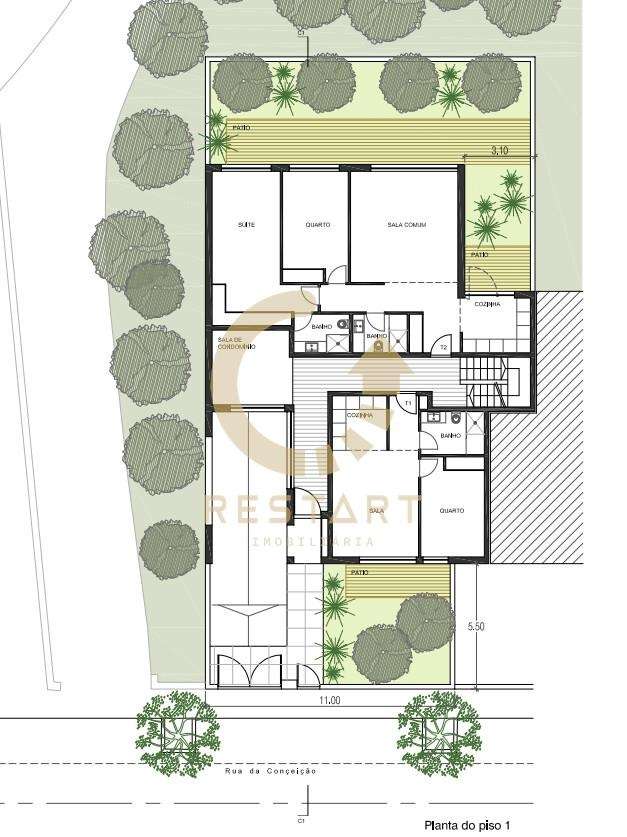 Terreno para construção de 6 apartamentos de tipologia T1 e T2-7