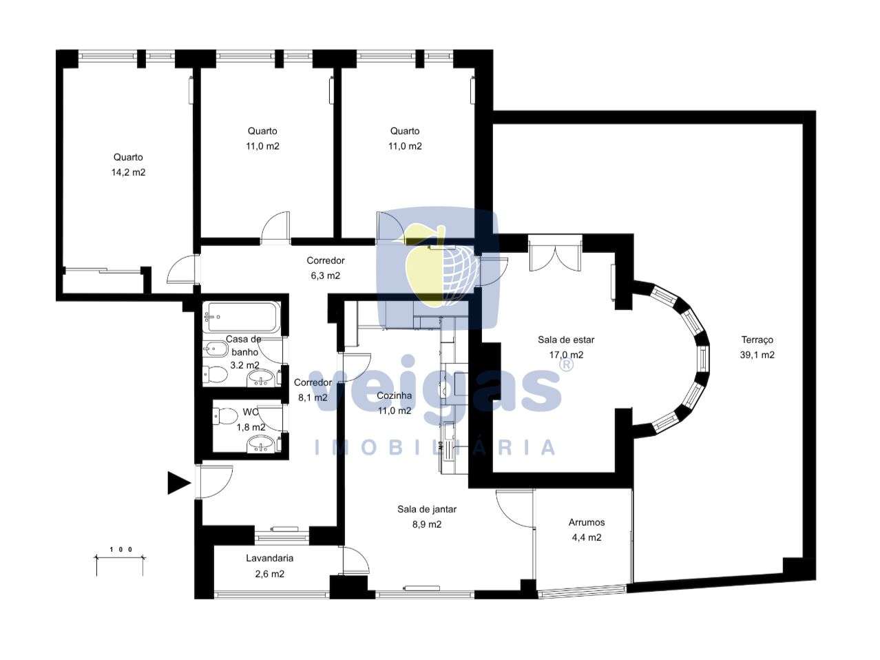 Apartamento T3 remodelado com terraço panorâmico, garagem e elevador,-37
