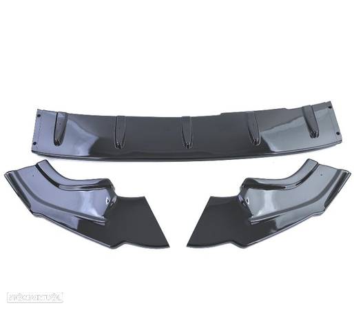 SPOILER LIP FRONTAL PARA VOLKSWAGEN VW GOLF 7 GTI PRETO BRILHANTE 2013-2020 - 2