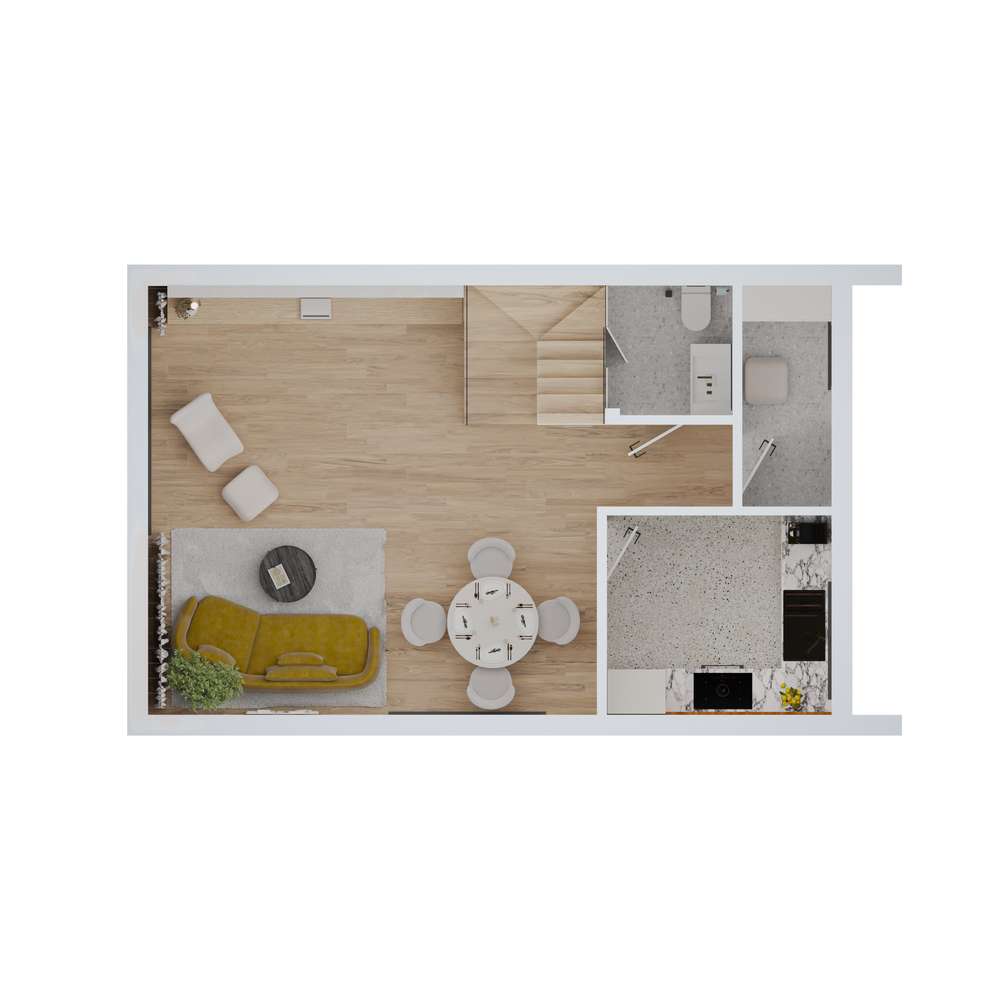 Energooszczędny bliźniak z dużym salonem.-16