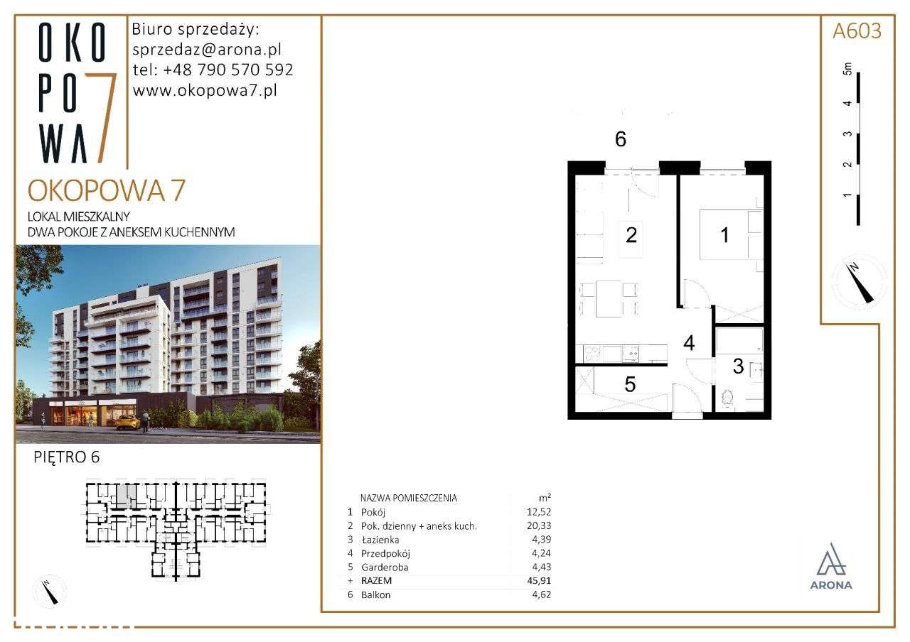 POD KLUCZ- dwa pokoje, balkon *** - Pełny obrazek: 3/15