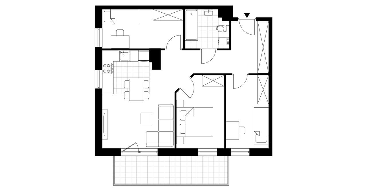 4-pokojowe mieszkanie 61m2 Bez Prowizji - Pełny obrazek: 3/8