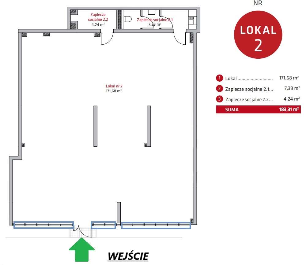 Lokal użytkowy, 183 m², Kraków - Pełny obrazek: 3/7