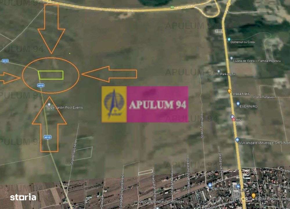 Teren Intravilan  cu front stradal la un Drum Principal langa Bucureșt - Imagine principală: 1/20
