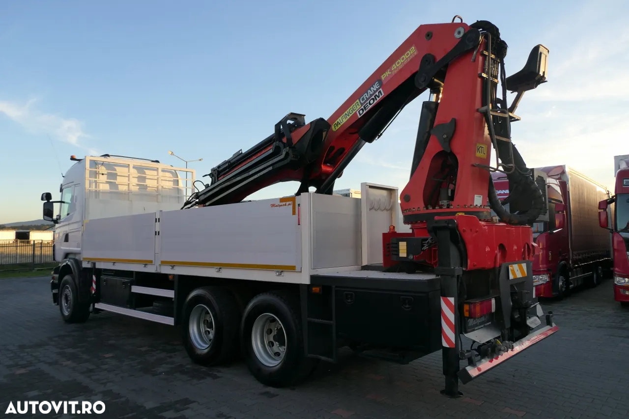 Scania R 480 / 6X4 / BOX - 6,2 M + CRANE PALFINGER PK 40000/ FLY JIB / RADIO COMMANDE / - 11