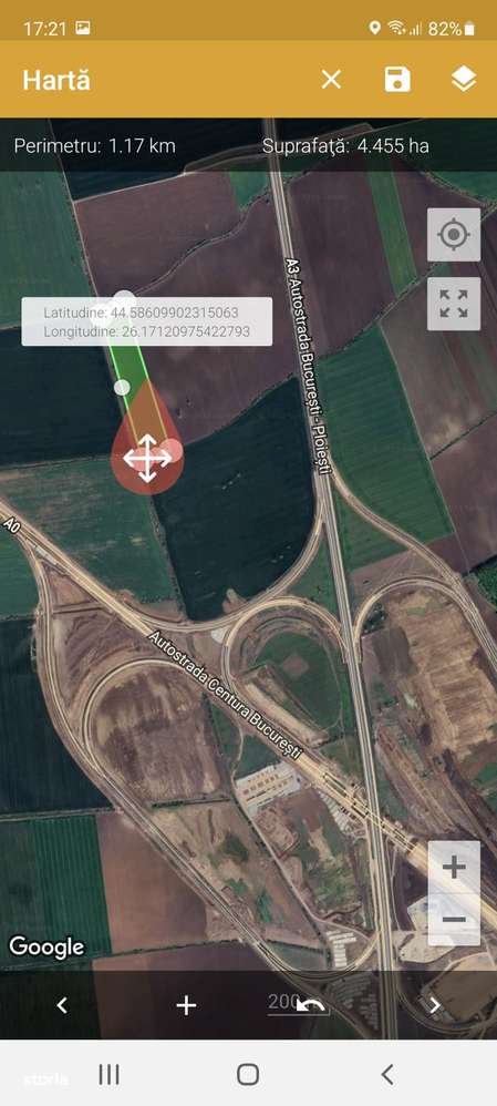 Teren de vânzare – 4 ha lângă nod rutier A0 – A3, ideal pentru hale - Imagine principală: 5/5