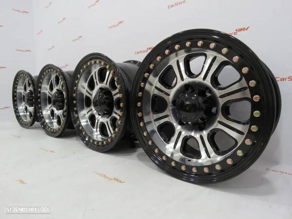 Jantes em alumínio com Beadlock Monstter Racing 16x8 ET-25 6x139.7 - 6