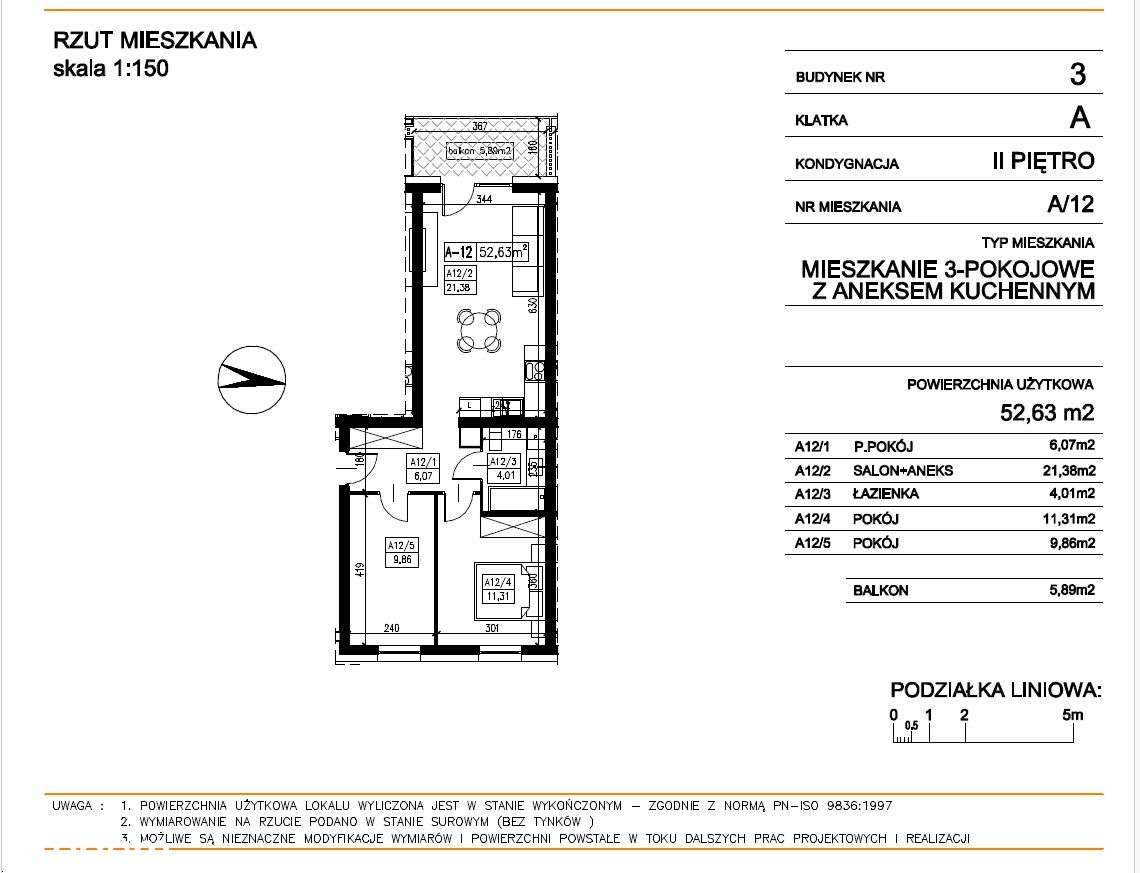 Apartamenty Brzoskwiniowa Etap 3 - mieszkanie A12 - Pełny obrazek: 4/18