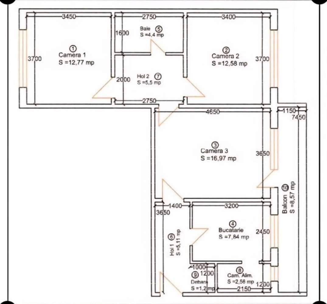 Apartament cu balcon, lift, 3 camere Take Ionescu - Medicina-8