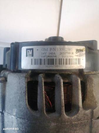 Alternator Opel astra j gtc motor 2.0cdti cod a20dth 140A Opel zafira b motor 2.0cdti 140a perfect funcțional - 5