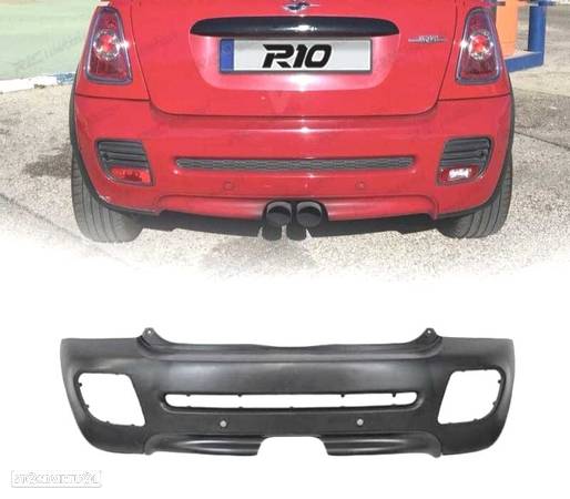 PARA-CHOQUES TRASEIRO MINI COOPER S R56 LOOK JCW 06-10 PRETO - 1