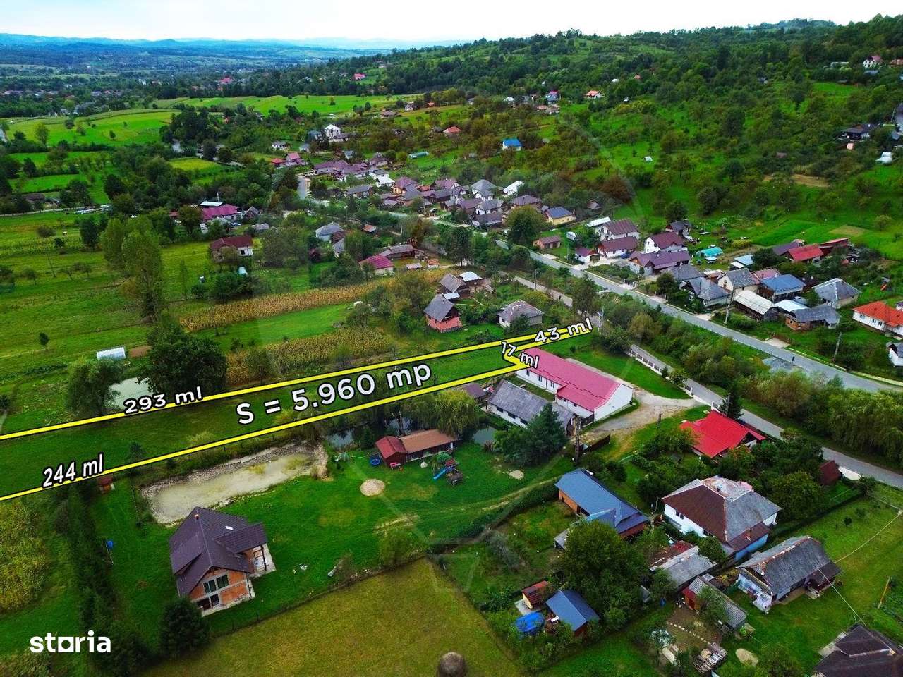 Teren de vânzare 5,960mp Unguras - Imagine principală: 3/4