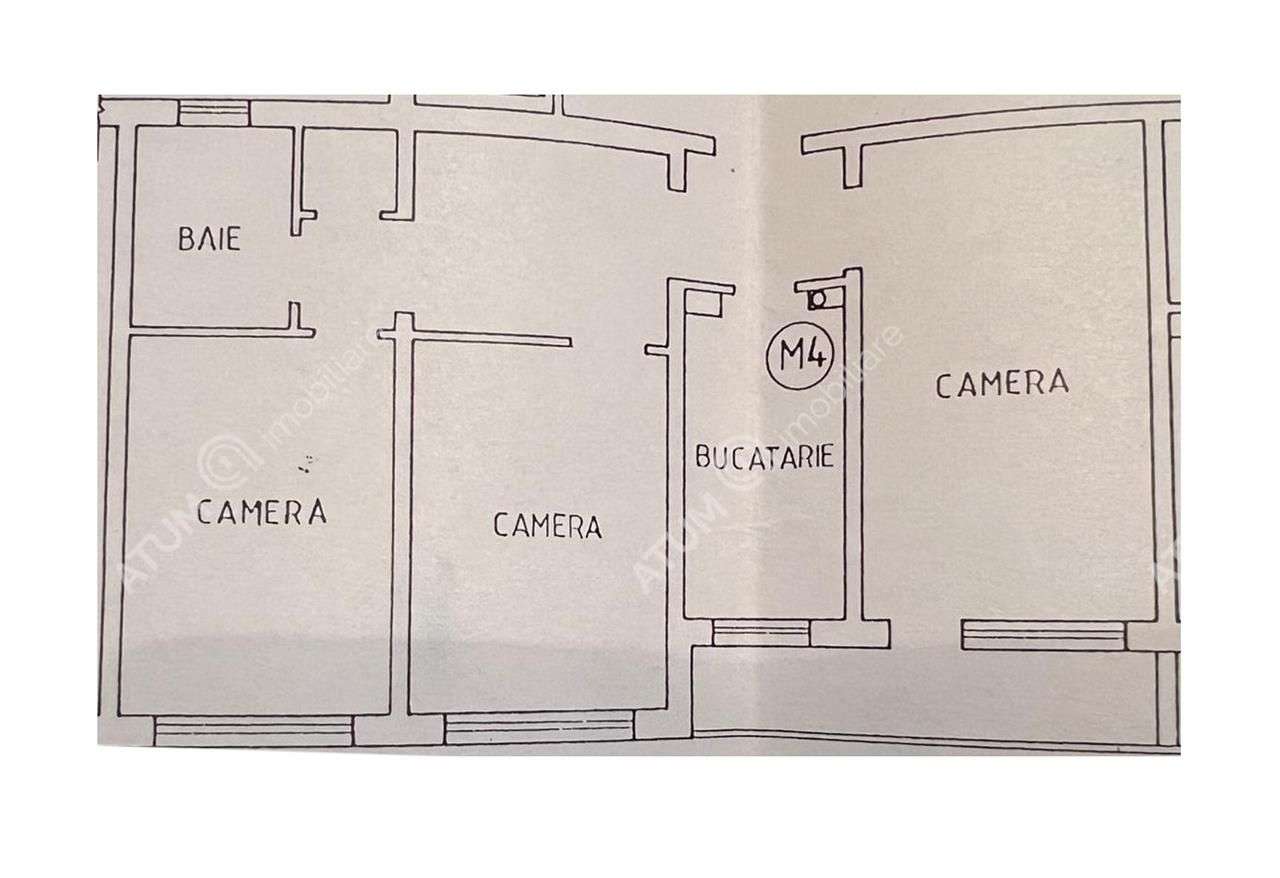 Apartament 3 camere decomandate balcon zona Rahovei din Sibiu-6