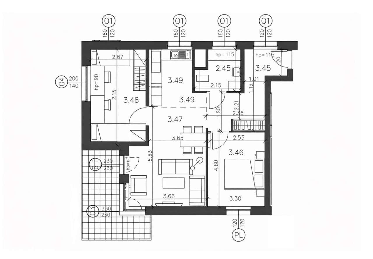 Czerwiec'26! 3pok. 60,75m² 1p. Balkon 11,80m² 0% - Widok 2