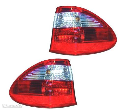 FAROLINS PARA MERCEDES E CLASSE W211 STATION WAGON 02-06 BRANCO LED VERMELHO - 1