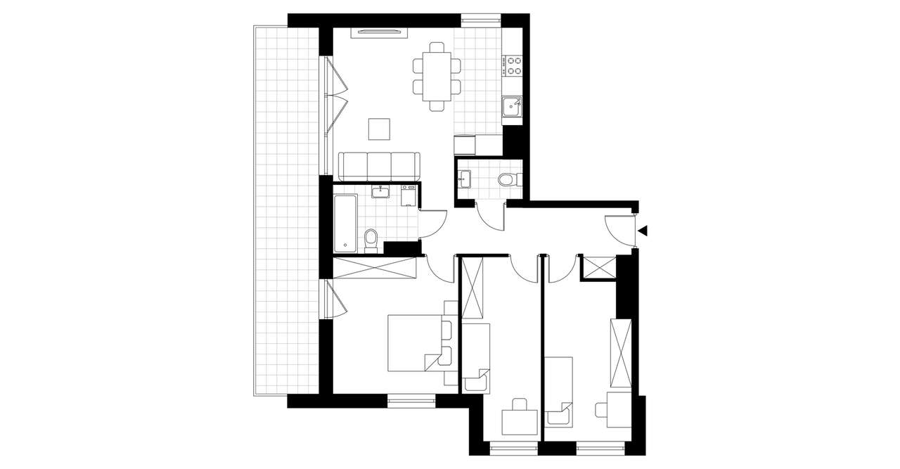 4-pokojowe mieszkanie 70m2 + balkon Bez Prowizji - Pełny obrazek: 3/8