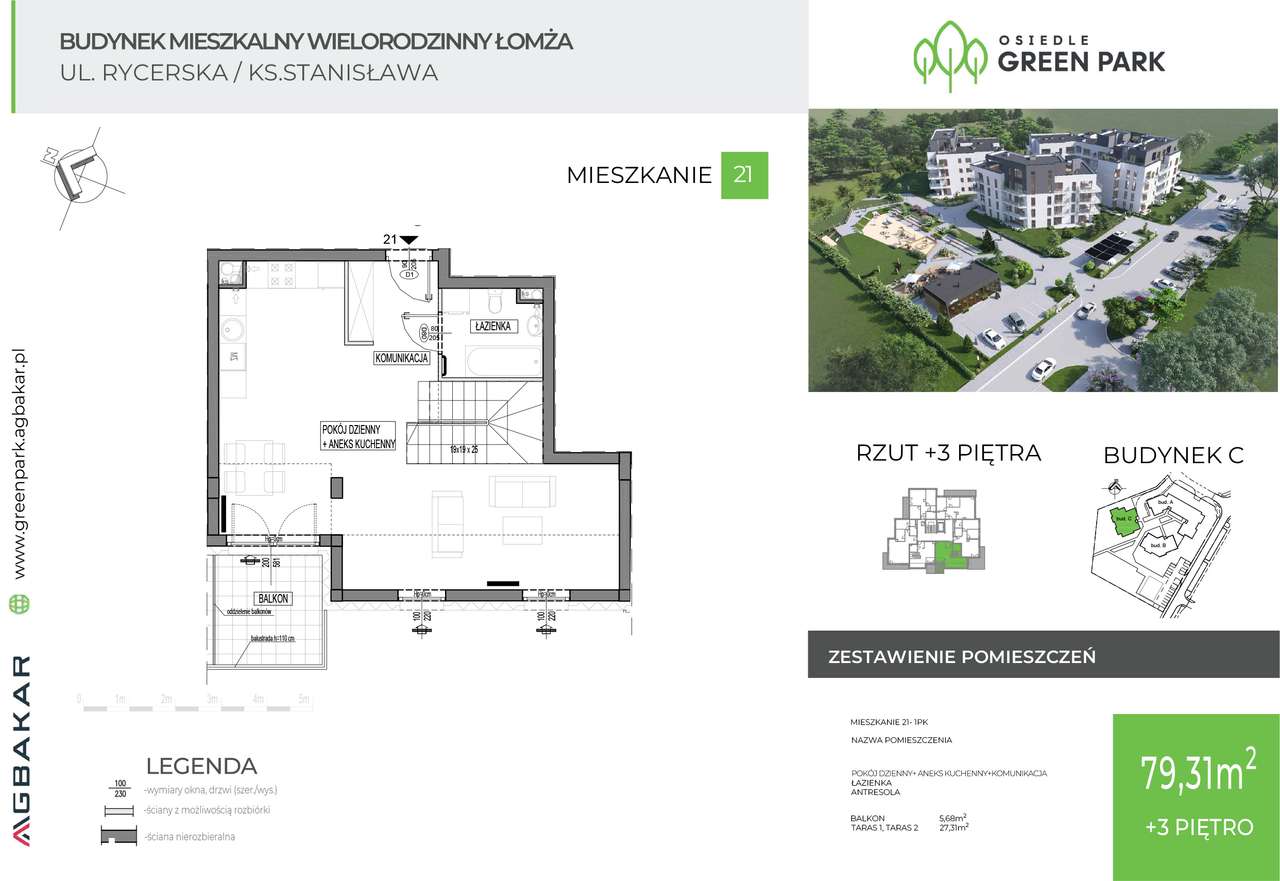 GREEN PARK C21 z Antresolą Łomża ul. Ks. Stanisława - Pełny obrazek: 3/10