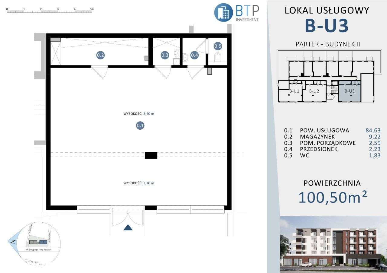Apartamenty Zachodnie lokal usługowy  100,5m2 BU-3 - Pełny obrazek: 2/7